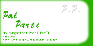 pal parti business card
